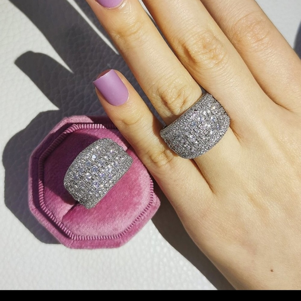 Shop the Latest Platinum Plated Simulated Diamonds Ring